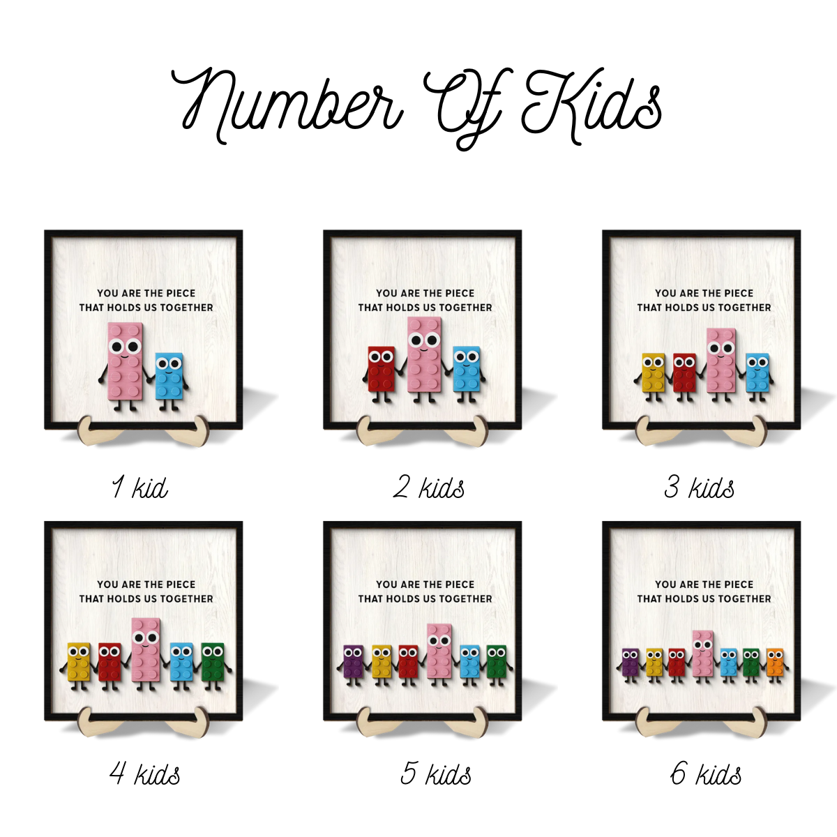 Mom Is The Cutest Piece That Hold Us Together - Personalized Wooden Plaque - Gift For Mom, Mother's Day, Birthday Gift