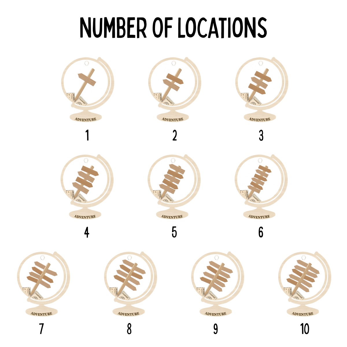 Travel Location Adventure - Personalized Acrylic Ornament - Christmas Gift For Travel Lovers