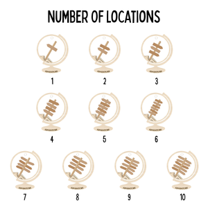 Travel Location Adventure - Personalized Acrylic Ornament - Christmas Gift For Travel Lovers