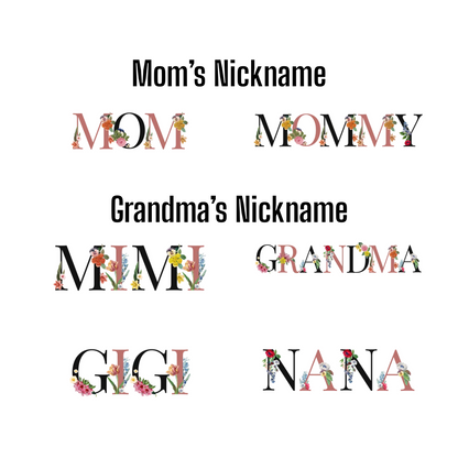 First Mom Now Grandma Birth Month Flowers - Personalized Apparel - Gift For Mom Grandma, Birthday Gift, Mother's Day Gift