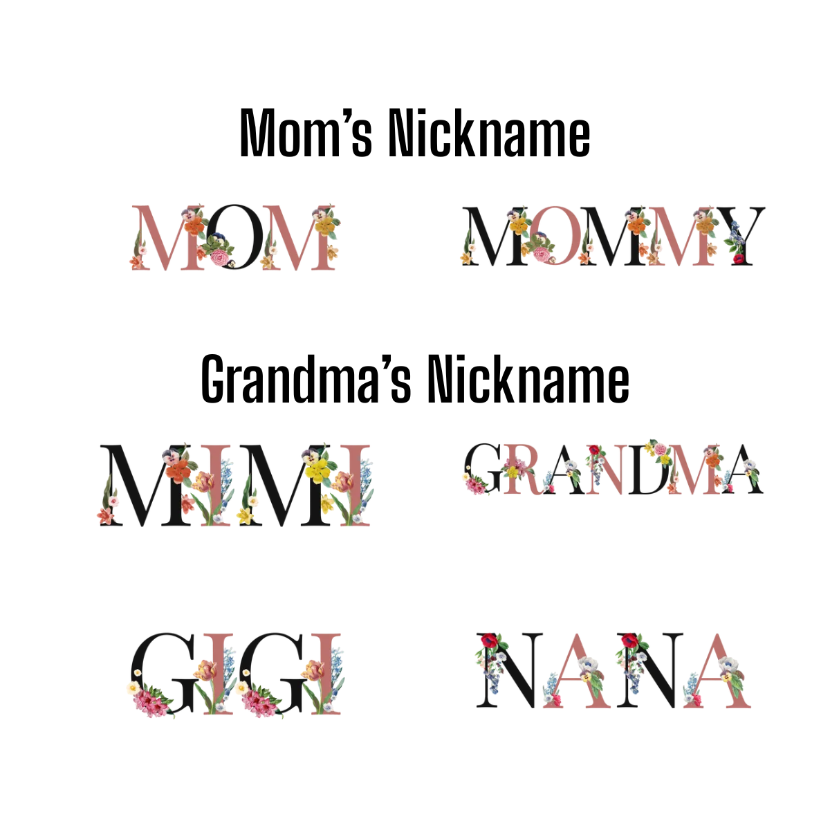 First Mom Now Grandma Birth Month Flowers - Personalized Apparel - Gift For Mom Grandma, Birthday Gift, Mother's Day Gift