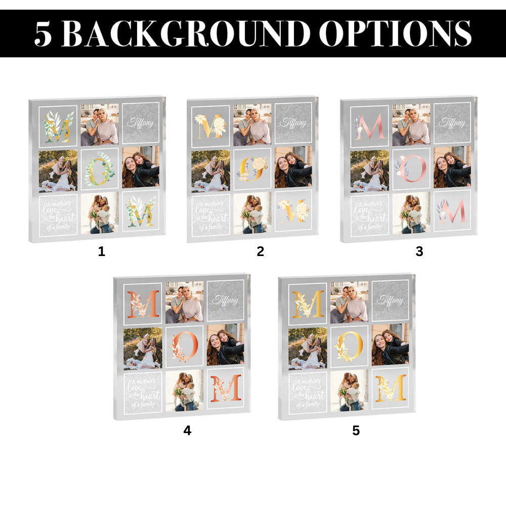 A Mother's Love Is The Heart Of A Family - Personalized Acrylic Plaque - Gift For Mom, Mother's Day, Birthday Gift