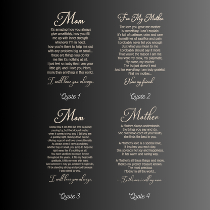 Mom I Will Always Love You Mother Poem - Personalized Canvas - Gift For Mom, Mother's Day, Birthday Gift