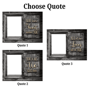 God Knew My Heart Needed You Rustic Window - Personalized Building Block Puzzle - Anniversary Gift, Valentine's Day Gift For Couple