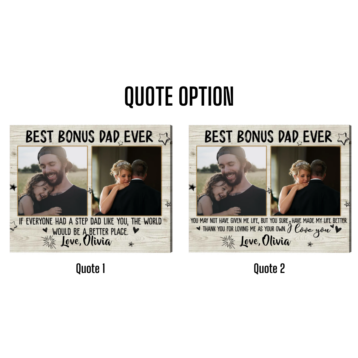 Best Bonus Dad Ever Photo Gift, Dad Gifts For Bonus Dad Step Dad 2025, Bonus Dad Gifts