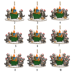 Dumpster Fire Besties - Personalized Acrylic Ornament - Funny Holiday Gift for Best Friends