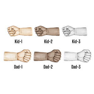 Daddy's Team Fist Bump - Personalized Acrylic Keychain - Gift For Father, Grandfather, Father's Day Gift, Birthday Gift