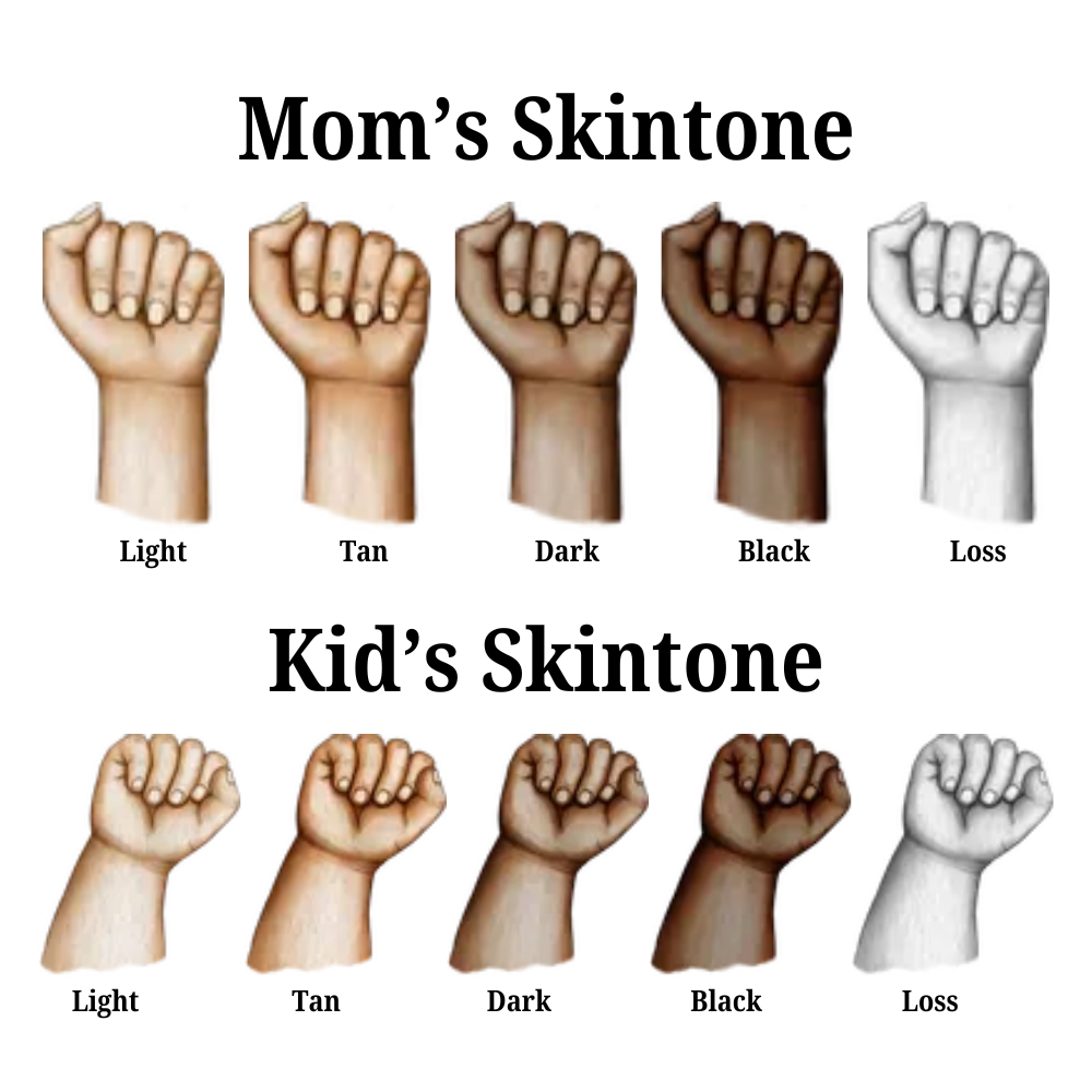 Mama's Team Fist Bump - Personalized 3D LED Light Wooden Base - Gift For Her, Gift For Mom, Mother's Day, Birthday Gift