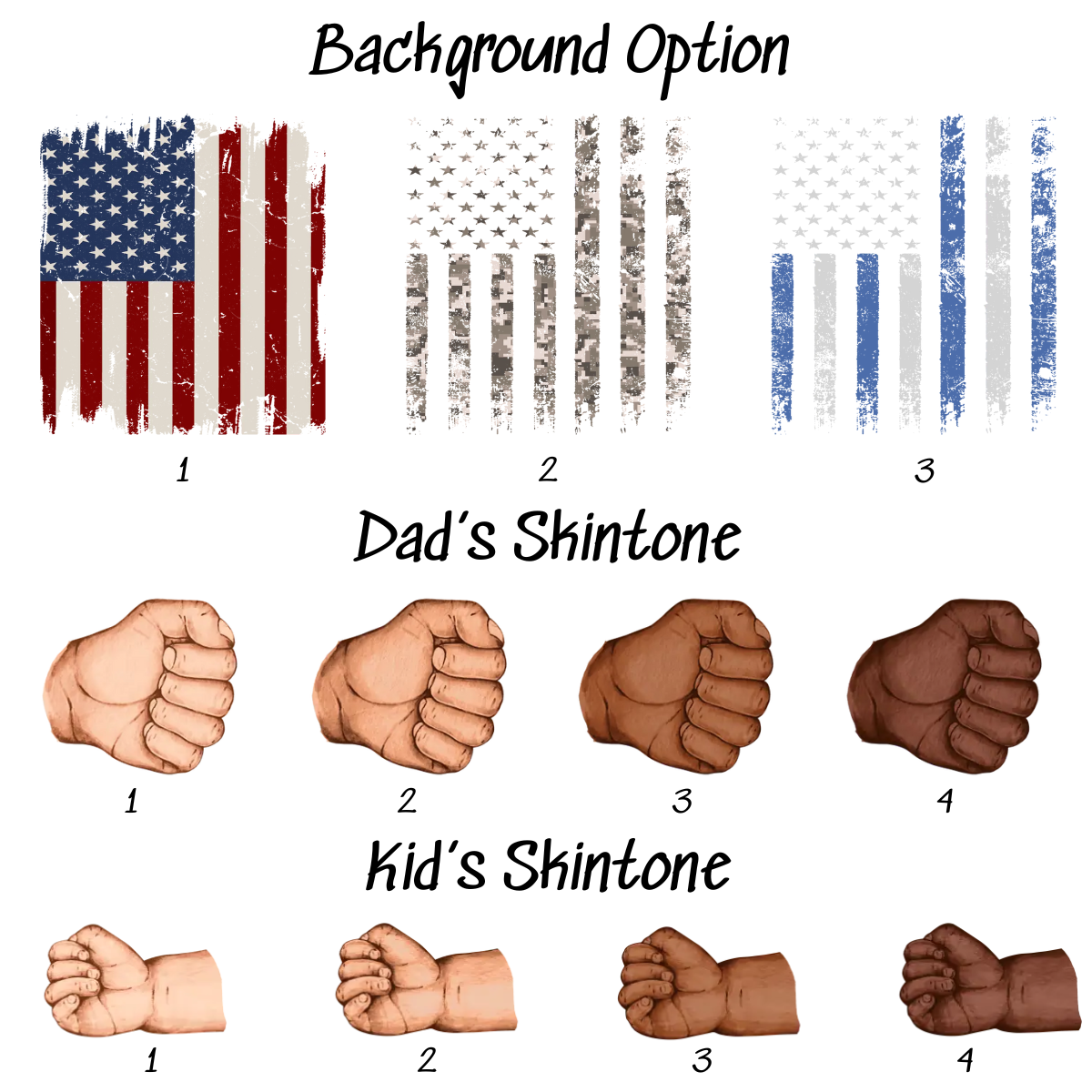 American Flag Papa & Kids Fist Bump - Personalized Whiskey Bottle - Father's Day, Gift For Dad, Grandpa