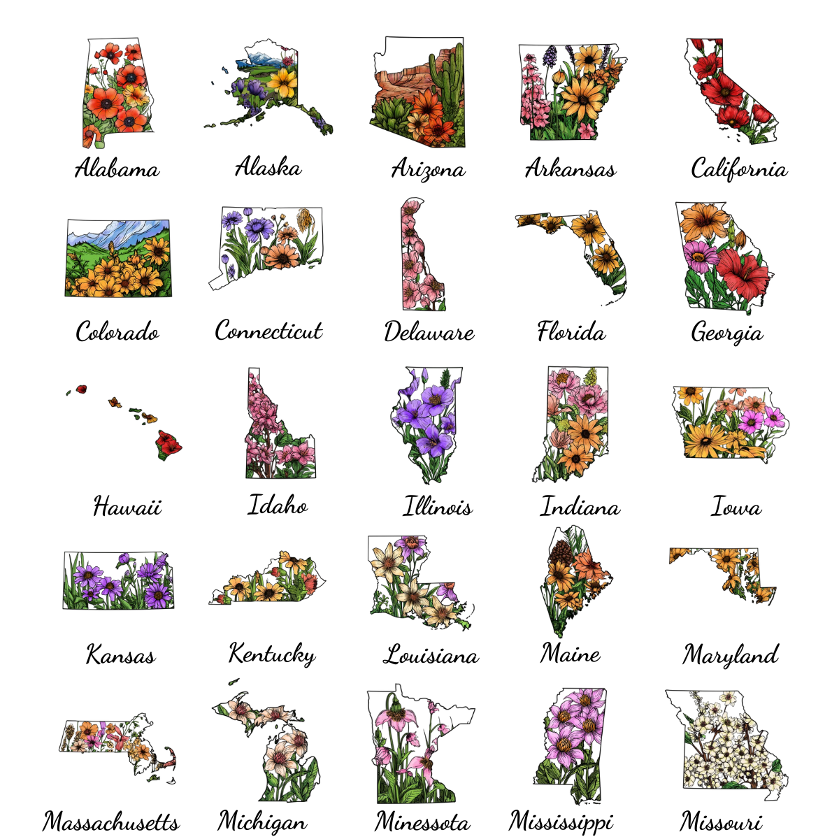 Wish We Lived Closer Wildflower State Map - Personalized Pottery Mug - Gift For Family, Bestie, Long Distance Relationship