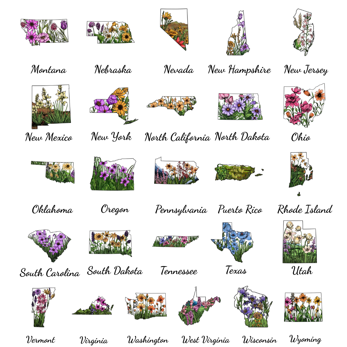 Wish We Lived Closer Wildflower State Map - Personalized Pottery Mug - Gift For Family, Bestie, Long Distance Relationship