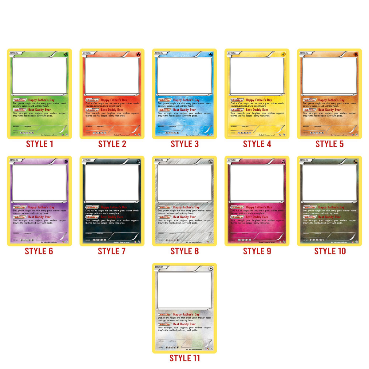 Personalized Father's Day Card, Custom Photo Best Dad Card, Gift For Dad, Custom Photo Anime Style Father's Day Gift