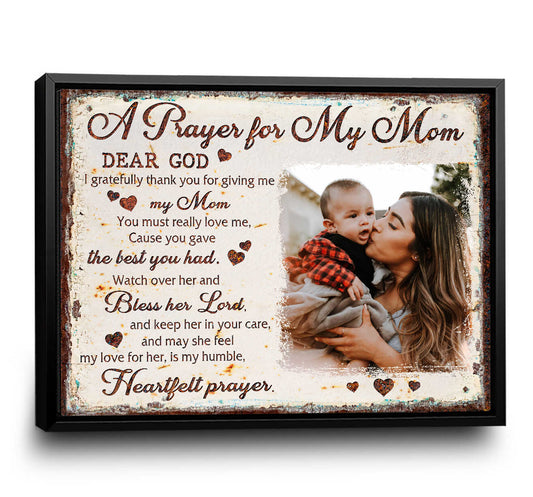Prayer For My Mom Custom Canvas Mom Canvas Personalized Gift For Mom Mother's Day Gift
