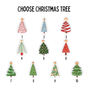 3D Effect Printed Family Christmas Tree Names - Personalized Ornament - Christmas Gift For Family