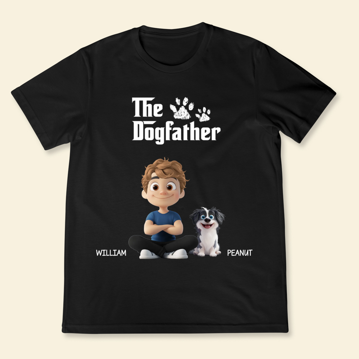 The Cool Dog Father - Personalized T Shirt - Gift For Dog Owners, Dog Lovers, Father's Day Gift