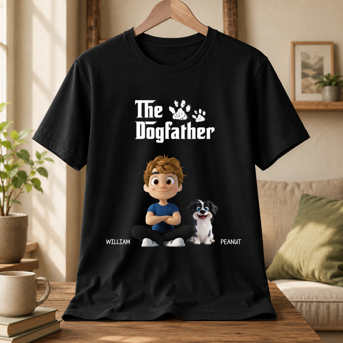 The Cool Dog Father - Personalized T Shirt - Gift For Dog Owners, Dog Lovers, Father's Day Gift