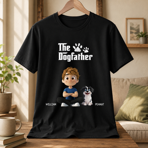 The Cool Dog Father - Personalized T Shirt - Gift For Dog Owners, Dog Lovers, Father's Day Gift