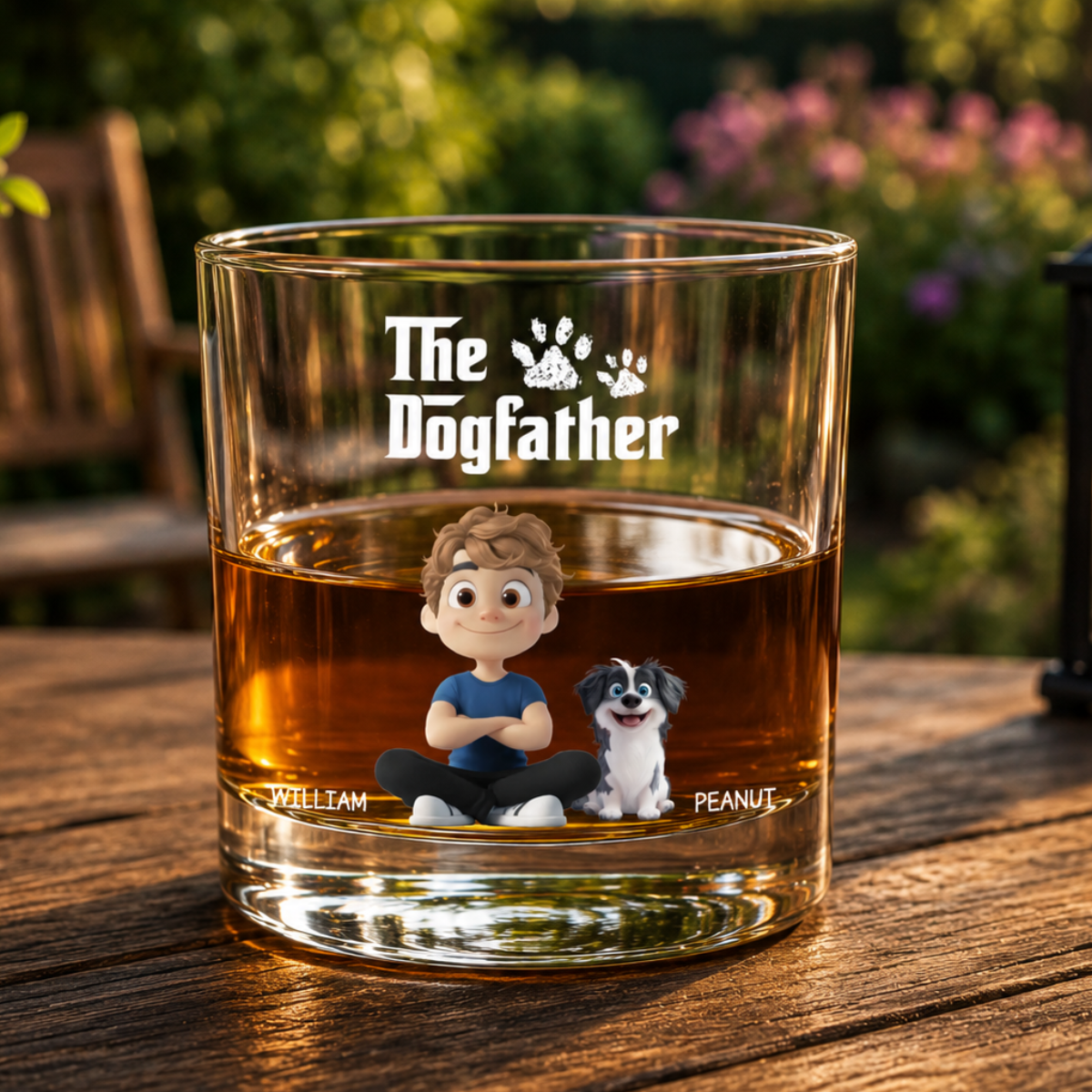 The Cool Dog Father - Personalized Whiskey Glass - Gift For Dog Owners, Dog Lovers, Father's Day Gift