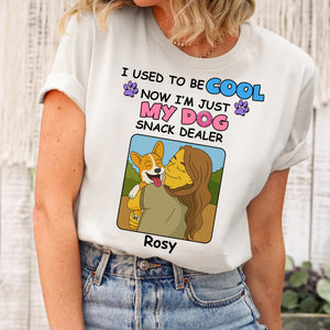 I'm used to be cool now i'm just my dogs snack dealer simpsonize custom photo Dog Mom Shirt, Custom Dog Mom Shirt with Dog Photo, Dog Mom T Shirt for Women, Dog Mom Gift