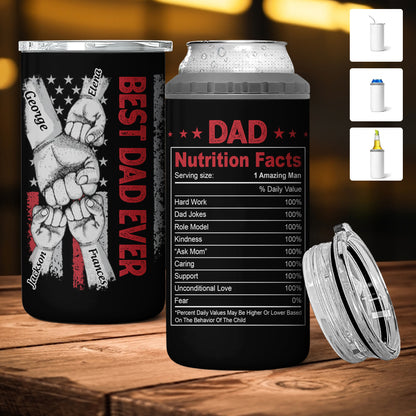 Best Dad Ever - Personalized Can Cooler - Gift For Father, Grandpa, Father's Day Gift