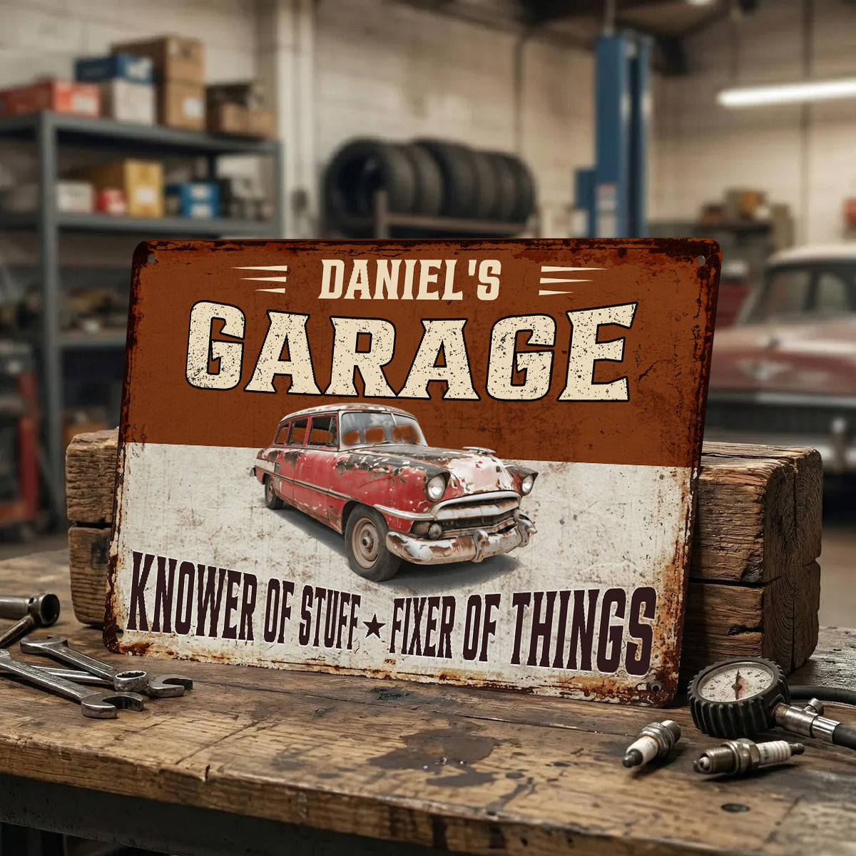 Fixer And Knower - Personalized Custom Metal Sign