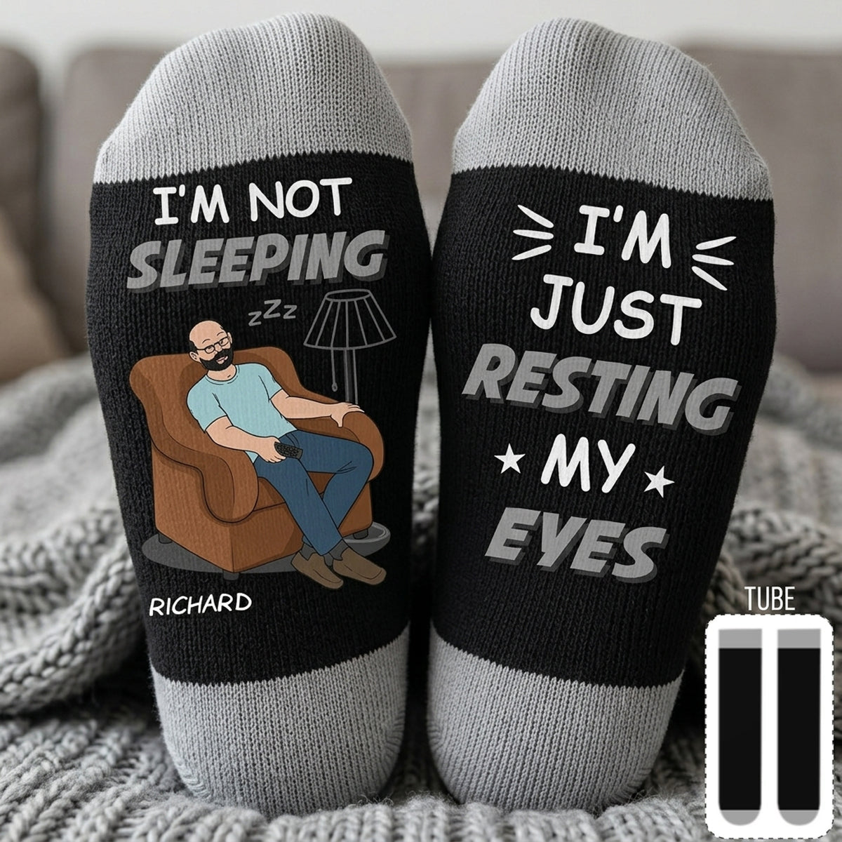 Professional Eye Rester - Custom Crew Socks - Personalized Father's Day Gifts For Dad, Grandpa