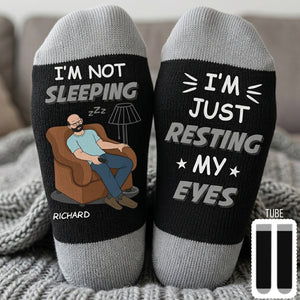 Professional Eye Rester - Custom Crew Socks - Personalized Father's Day Gifts For Dad, Grandpa