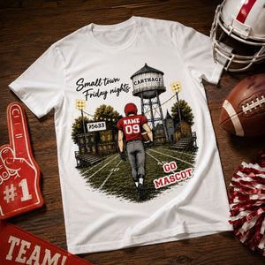 Custom Town Name & Zip Code - Personalized Shirt - Game Day Shirt for Football Mom, Football Mama
