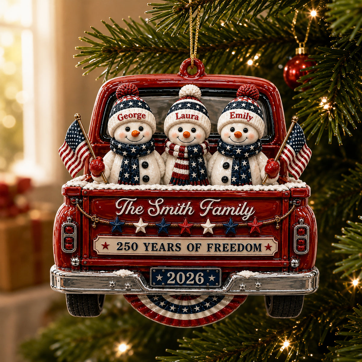 Driven By Love United By Freedom - Real 3D Raised Ornament