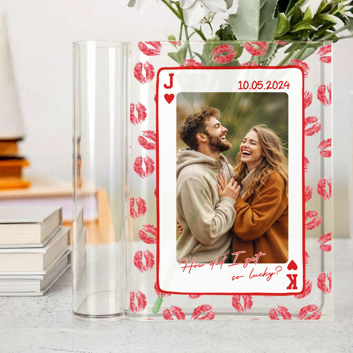 How Lucky Are We - Personalized Journal Clear Acrylic Book Vase for Flowers, Transparent Flower Vase for Home Decor banner1_1d3aa950-db0e-42c5-93e6-60e18e1353e1.jpg
