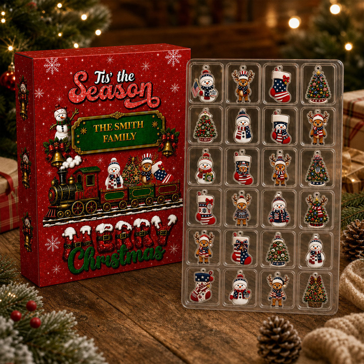 Christmas Advent Calendar 2026 - 24 Day Spirits Countdown, Acrylic Charms Blind Box - Gift For Family & Friends