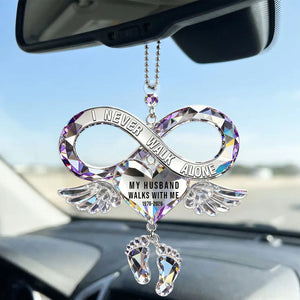 Husband Wife Memorial Car Ornament - Personalized Memorial Gifts For Couple