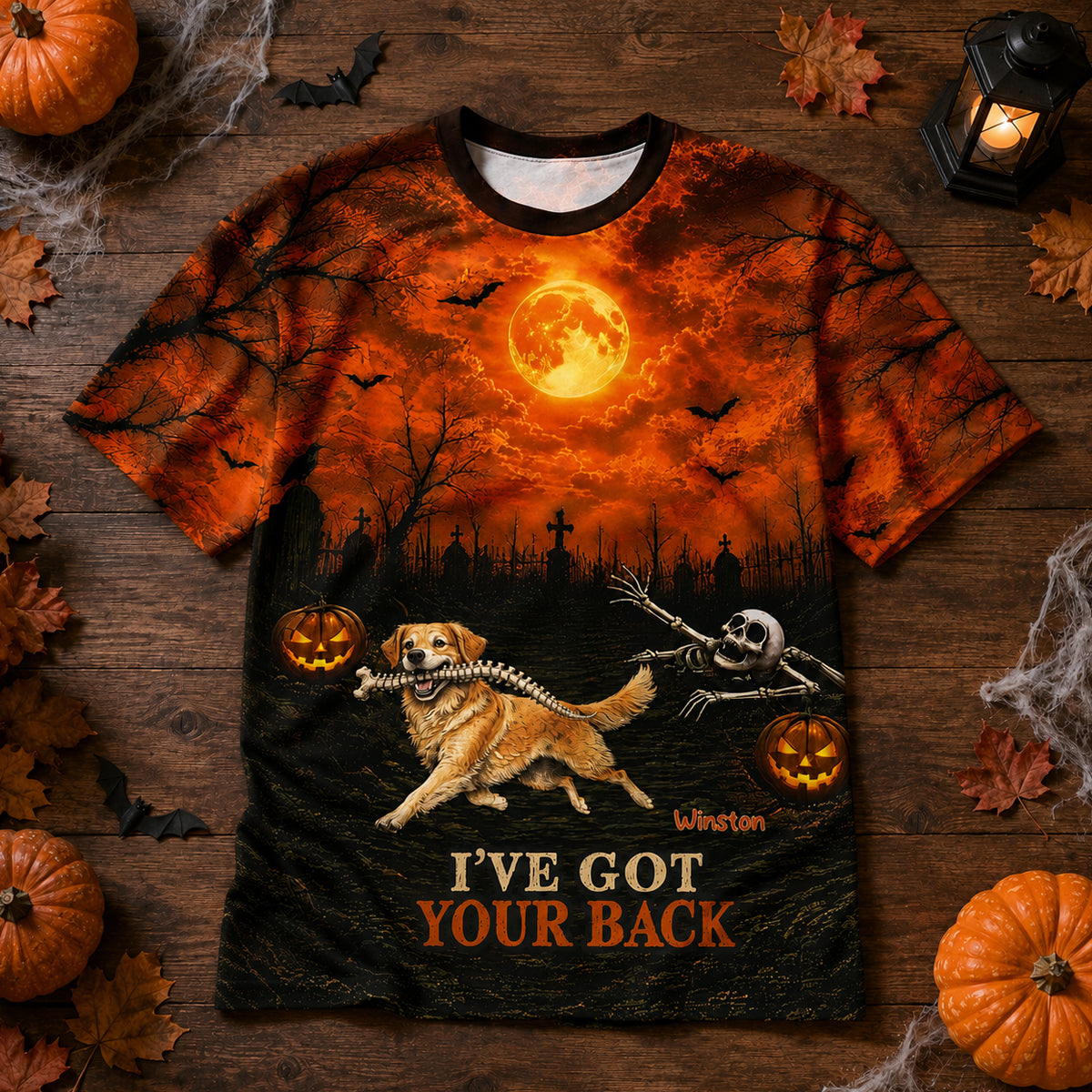 I've Got Your Back Dog Stealing Backbone From Your Photo - Personalized 3D Shirt - Funny Halloween Costume For Dog Lovers