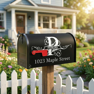 Family Name Monogram - Personalized Mailbox Cover