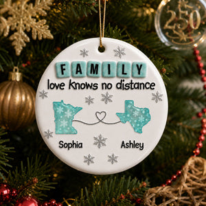 Family Love From Distance  - Personalized Acrylic Ornament