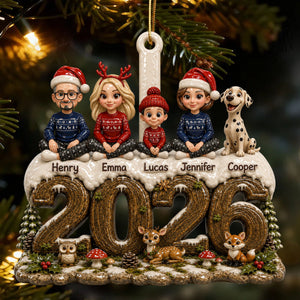 Home Is Where We Gather - Family Ornament - Real 3D Raised Ornament