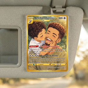 Best Team Ever Trading Card - Personalized Car Visor Clip
