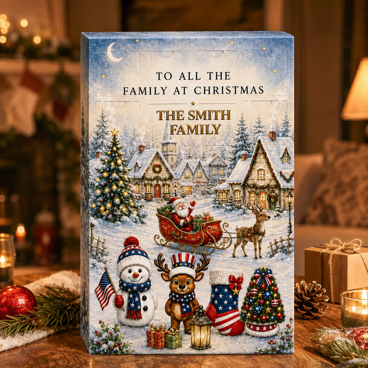 Our Family Christmas Advent Calendar 2026 - 24 Day Spirits Countdown, Acrylic Charms Blind Box - Gift For Family
