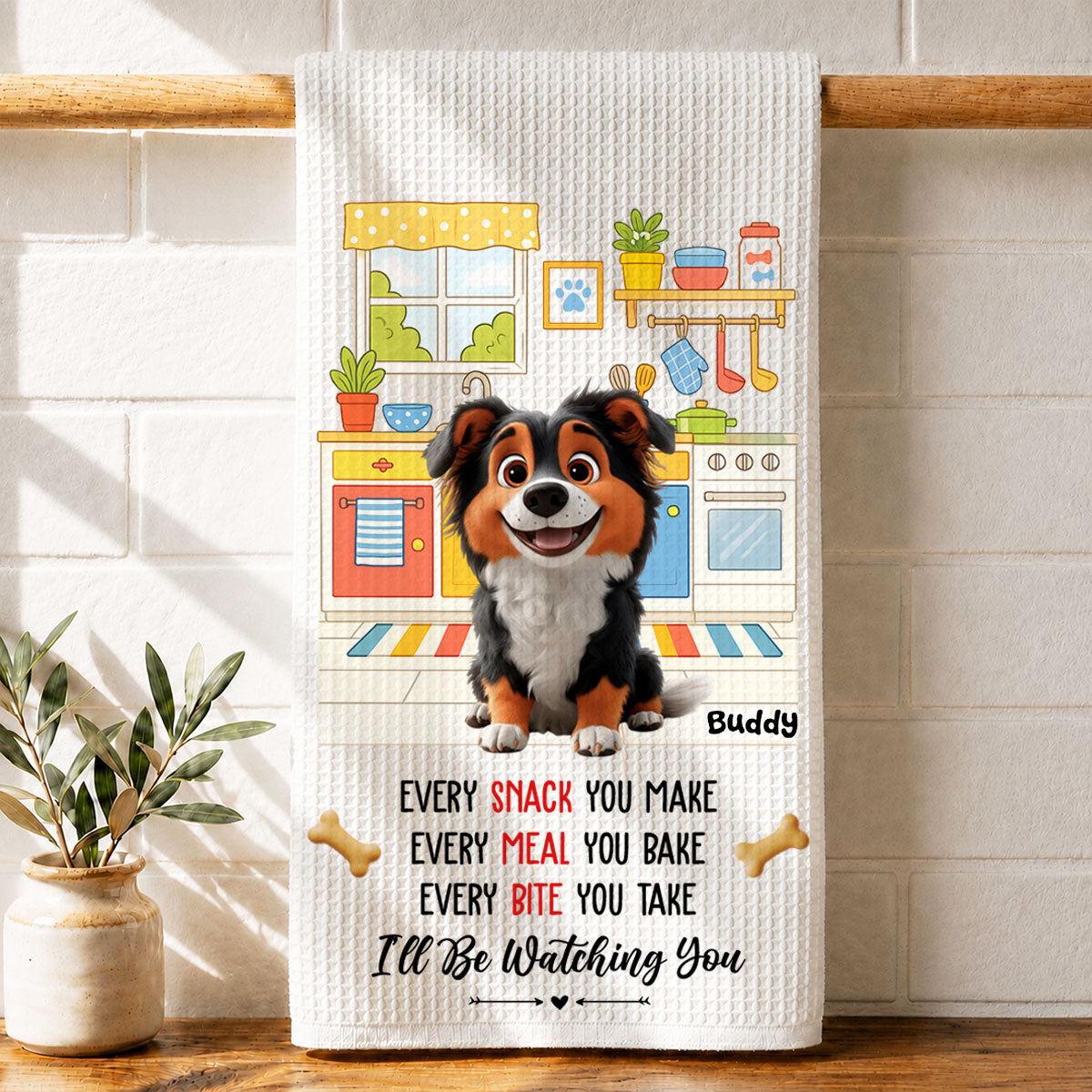 Dog Lover Custom Kitchen Towel - Personalized Birthday Gifts For Dog Cat Lovers, Dog Dad And Mom, Cat Owners