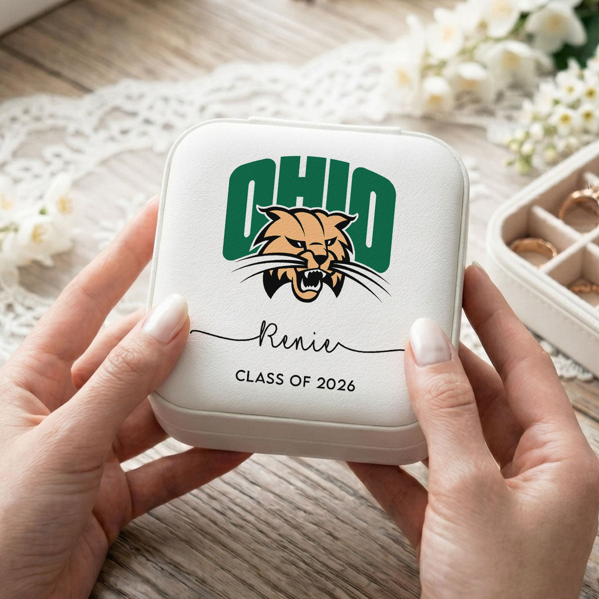 Personalized University Logo Jewelry Box - Graduation Gifts