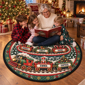 Magical Holiday Train - Personalized Quilted Mat