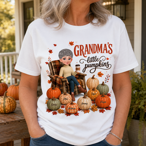 Grandma's Little Pumpkins - Personalized Shirt - Fall Tee for Grandma