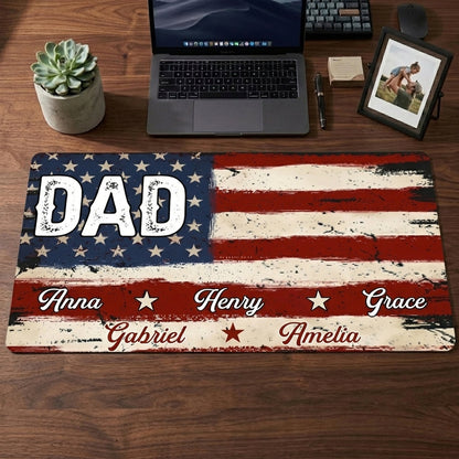 Proud Dad - Gift For Father - Personalized Leather Desk Mat banner1_68d5dbe4-604e-4fa7-9e5c-ec2ecc743297.jpg