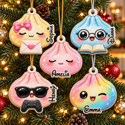 Cute Dumplings Family Christmas Funny Keepsake - Personalized Real 3d Ornament - Christmas Gift for Family