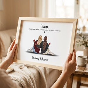 Mum Gifts, Mum And Daughters Print, Mom Gifts, Mother And Daughter Print, Mum Birthday Gift