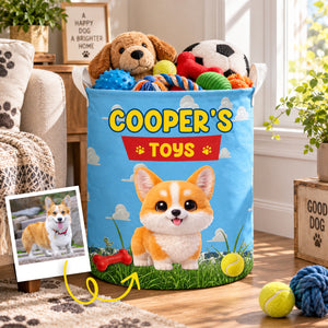 Happy Paws Toy Storage - Personalized Basket