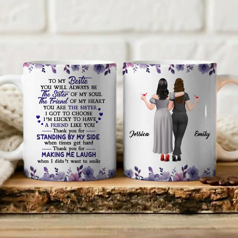 To My Bestie Thank You For Making Me Laugh - Personalized Mug - Gift For Bestie