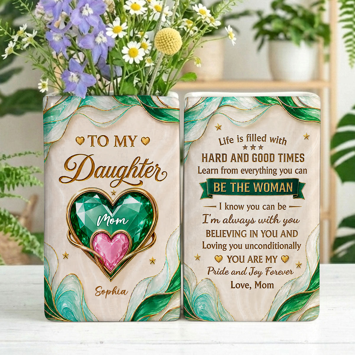 Learn From Everything You Can - Personalized Ceramic Book Vase