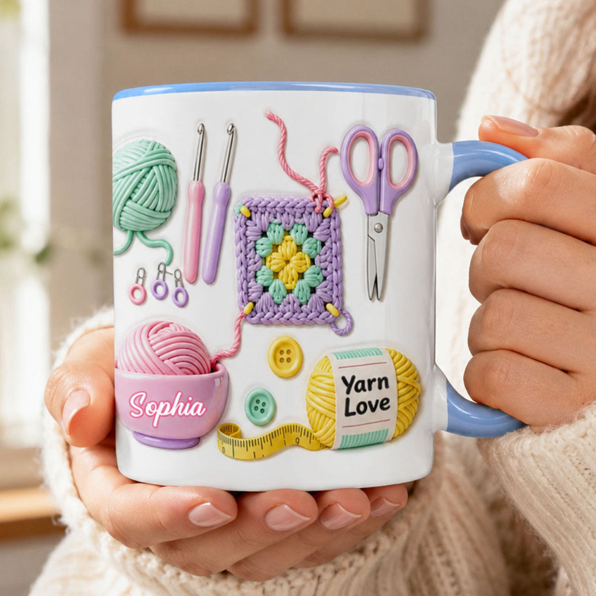Crochet Queen Personalized Coffee Mug
