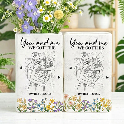 The Wedding Of Mr & Mrs Book Lover Gift - Ceramic Book Flower Vase